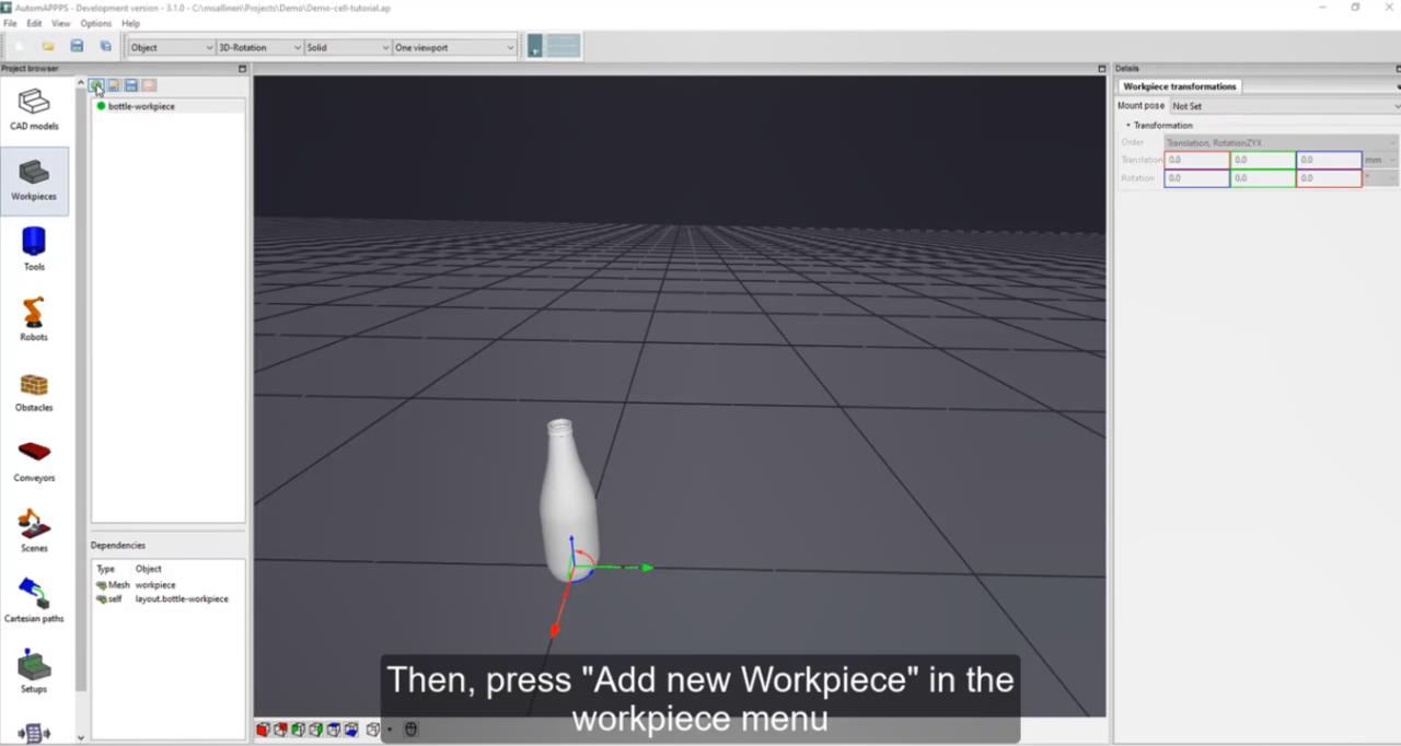 1.4、AUTOMAPPPS機器人編程教程-加載工件